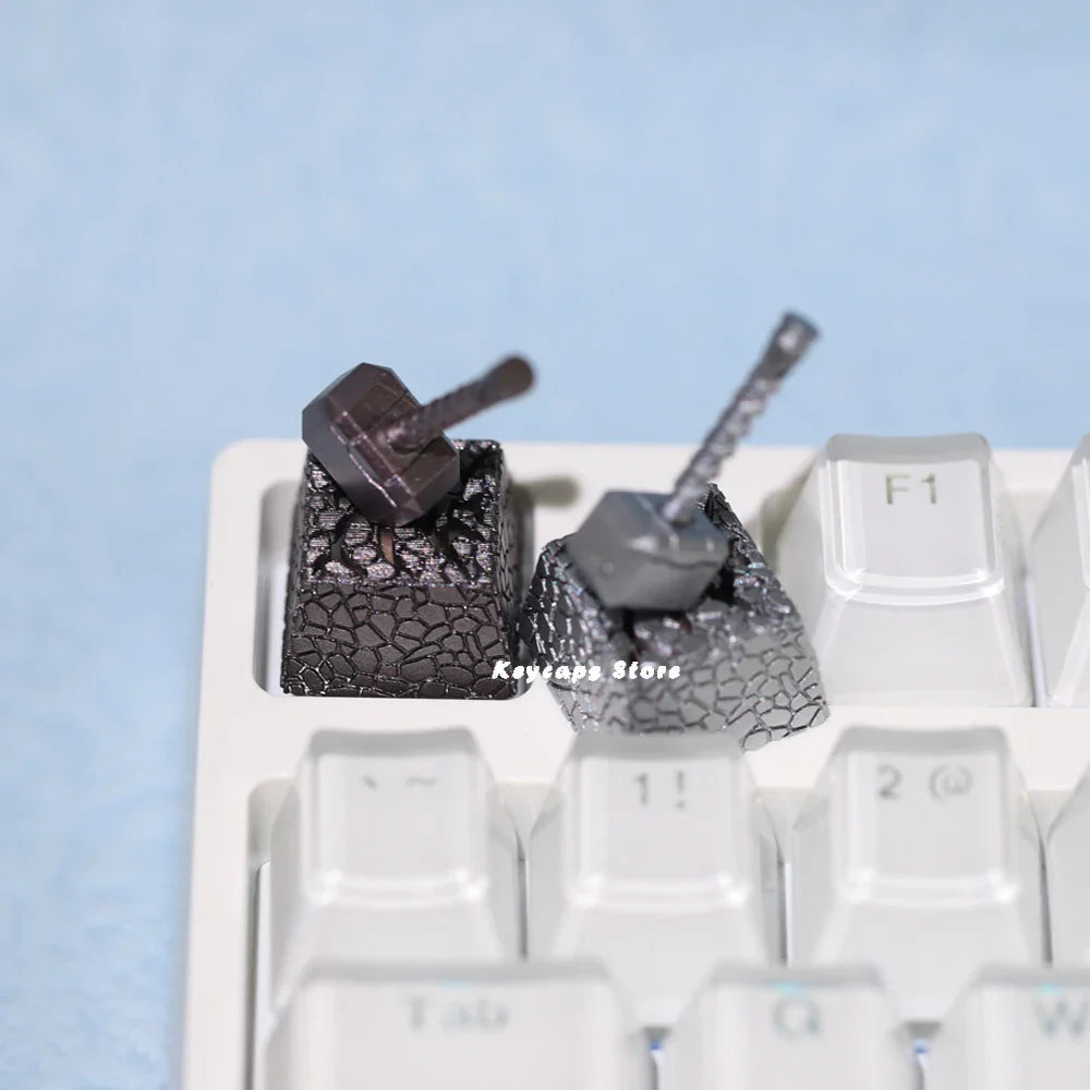 Keycaps 2In1 Resin Thor Hammer For MX Switch Mechanical Classic Retro ...