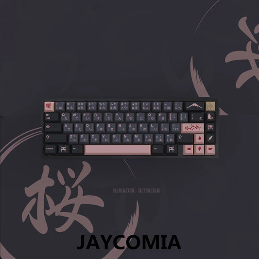 GMK Night Sakura Keycap 139/156 Keys DYE SUB Cherry Profile PBT Japanese/Korean/Russian/Abnt2/DE/ES/FR For Mechanical Keyboard