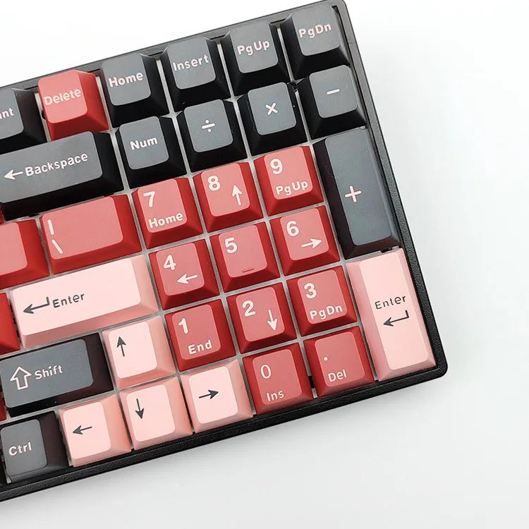 Keycode 124 PBT Double Shot Keycaps 124 Keys Set GMK Key Caps ISO Layout For Mecha ...